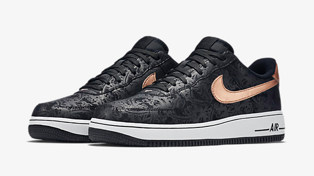 nike air force 1 black and rose gold