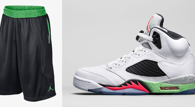 air-jordan-5-space-jam-poison-green-shorts
