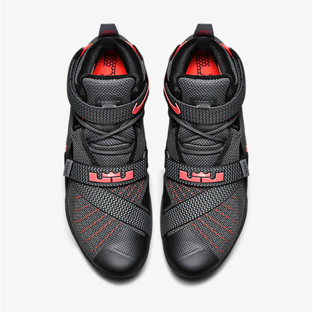 Nike LeBron Soldier 9 Premium Dark Grey Hot Lava | SportFits.com