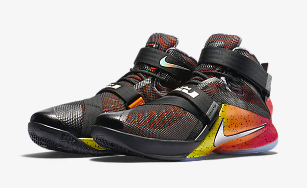 Nike LeBron Soldier 9 LE Black Bright Citrus | SportFits.com