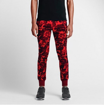 nike fleece pants red