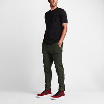 nike bonded pants green