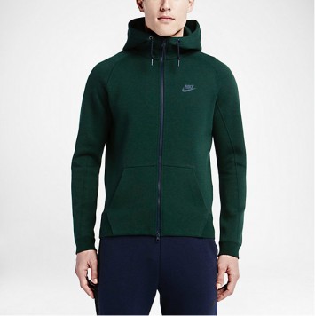 nike tech fleece hoodie groen