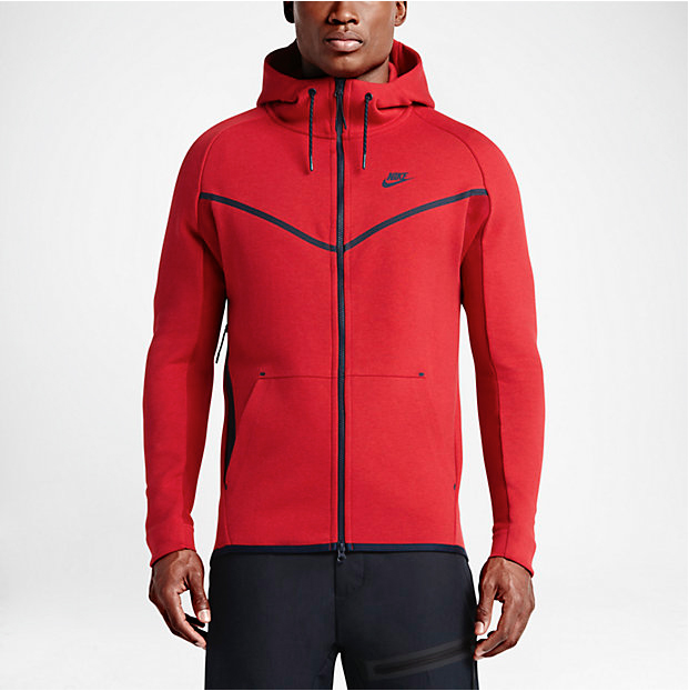 Nike Tech Fleece Clothing in University Red | SportFits.com