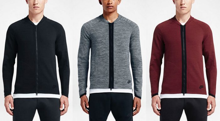 nike tech knit bomber jacket