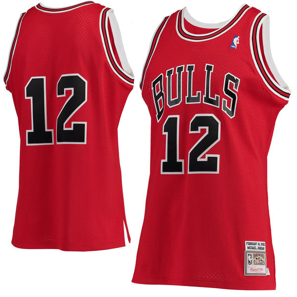 Chicago Bulls Michael Jordan 12 Jersey by Mitchell and Ness | SportFits.com