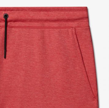 red nike fleece shorts mens