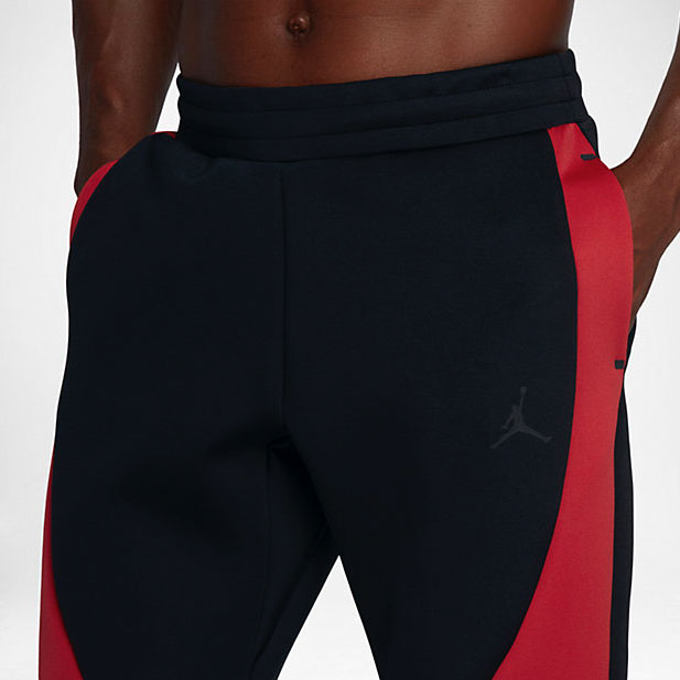 Jordan Sportswear Flight Tech Pants Black Gym Red | SportFits.com