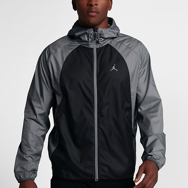 Jordan Wings Windbreaker Jacket Black Grey