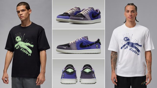 Air-Jordan-1-Low-OG-Zion-Voodoo-Alternate-Sneakers-and-Shirts