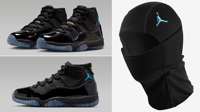 Air-Jordan-11-Gamma-Blue-2025-x-Jordan-Flight-Warm-Knit-Hood-Balaclava-Black-Gamma-Blue