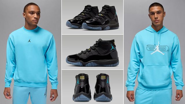 Air Jordan 11 Gamma Blue 2025 x Jordan Sport Blue Chill Clothing and Outfits