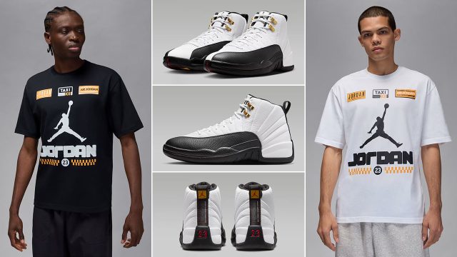 Air Jordan 12 Taxi 2025 Mens Shoes and Shirt Outfit