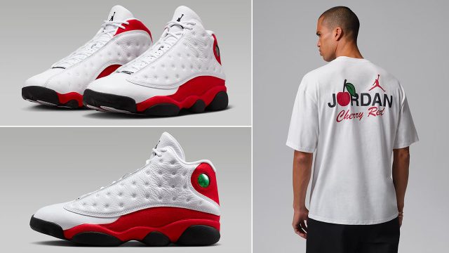 white and red jordan outfit
