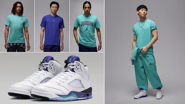 jordan retro 5 grape outfit
