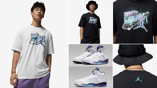 Air Jordan 5 Grape 2025 T Shirt