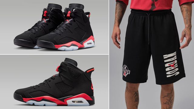 Air Jordan 6 Reverse Infrared Salesman x Jordan Brooklyn Fleece Men's Shorts