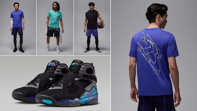 Air Jordan 8 Aqua 2025 Shirts Hats Clothing Outfits