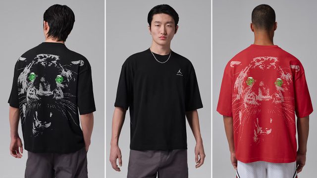 Jordan Black Cat Oversized Mens T Shirt