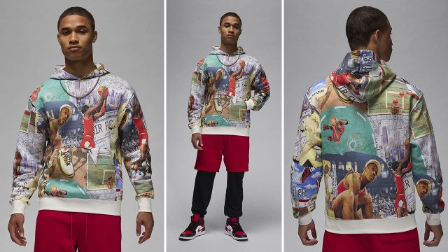 Jordan Brooklyn Fleece Printed Pullover Hoodie