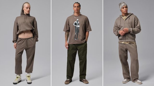 Jordan Olive Grey Clothing Sneakers Apparel Outfits