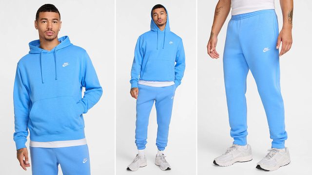 nike blue hoodie and joggers