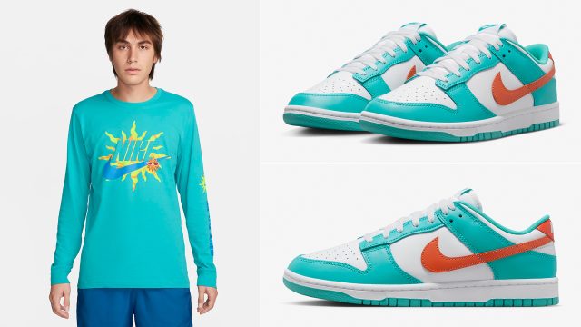 Nike-Dunk-Low-Miami-Dolphins-Matching-Shirt