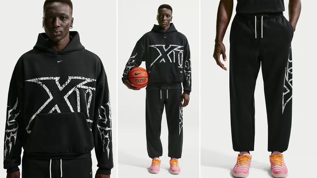 Nike Ja 12 Time Mens Hoodie and Pants Black Vast Grey