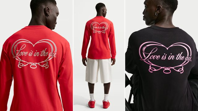 Nike Sportswear Valentines Day 2026 Love is in the Air Mens Long Sleeve T Shirt