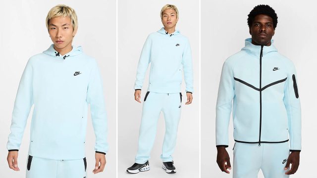 Nike Tech Fleece Full Zip Hoodie and Joggers Gym Red Black