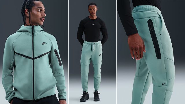 nike club hoodie in dusty green