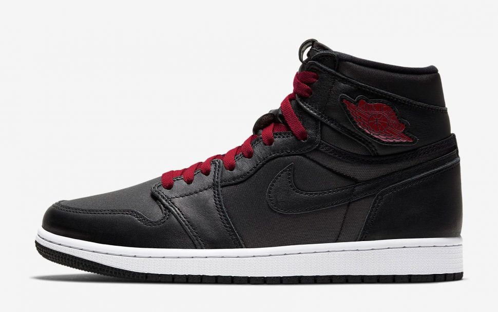 jordan 1 black satin black laces