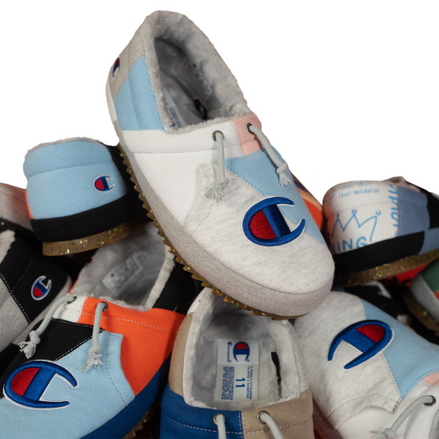 Champion University Upcycled Slippers Made from Excess B Grade Hoodies ...