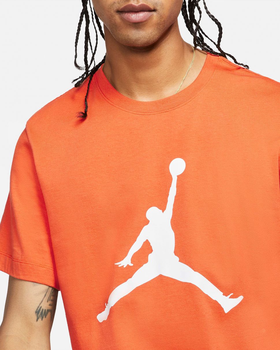 Jordan Jumpman T-Shirt in Starfish & White | SportFits.com