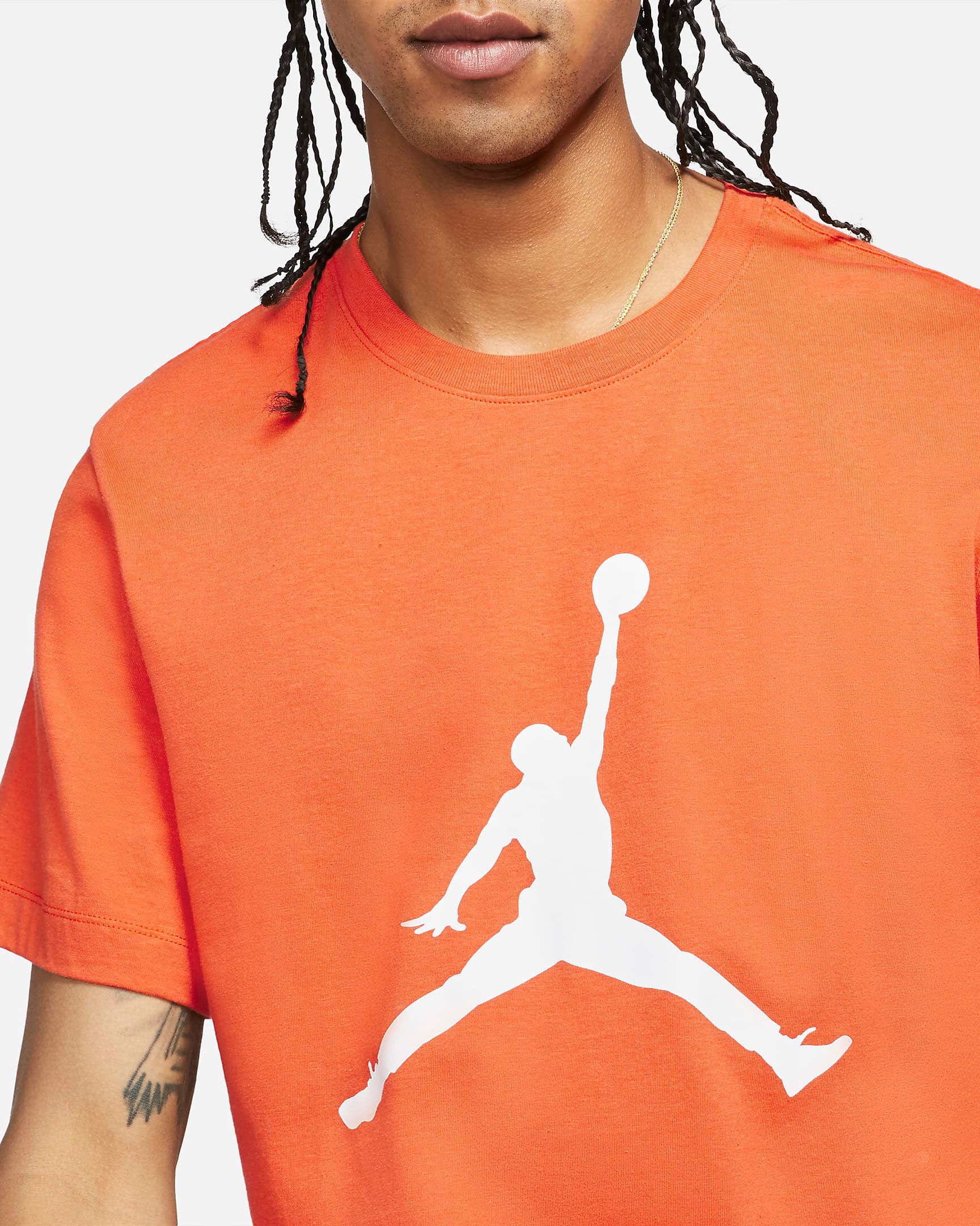 Jordan Jumpman T-Shirt in Starfish & White | SportFits.com