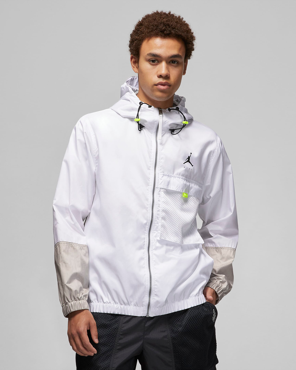 Jordan Jumpman Statement Jacket White Light Iron Ore Volt