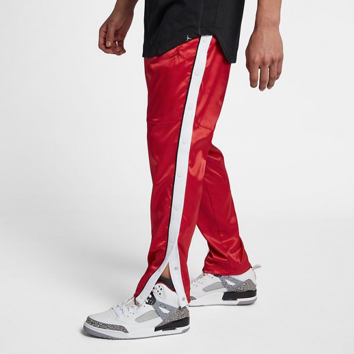 red snap pants