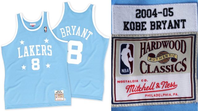 Kobe Bryant Los Angeles Lakers Mitchell & Ness 2004/05 #8 Authentic Jersey  - Light Blue