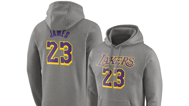 lebron james lakers hoodie nike