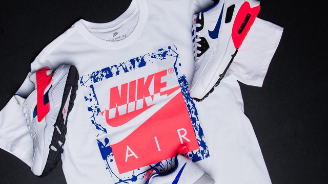red white and blue air max shirt