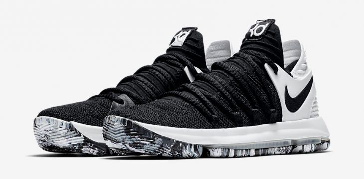 nike kd 10 black and white