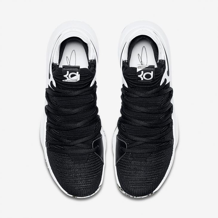 nike kd 10 black and white