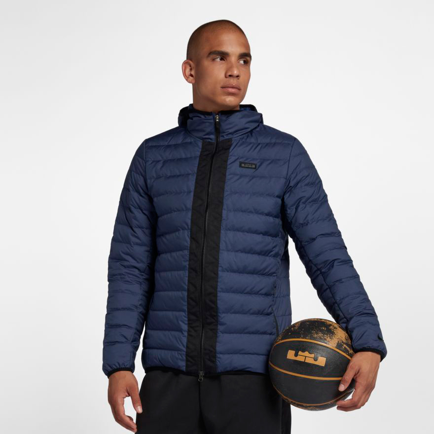 Nike LeBron 16 Basketball Jacket Navy Black | SportFits.com