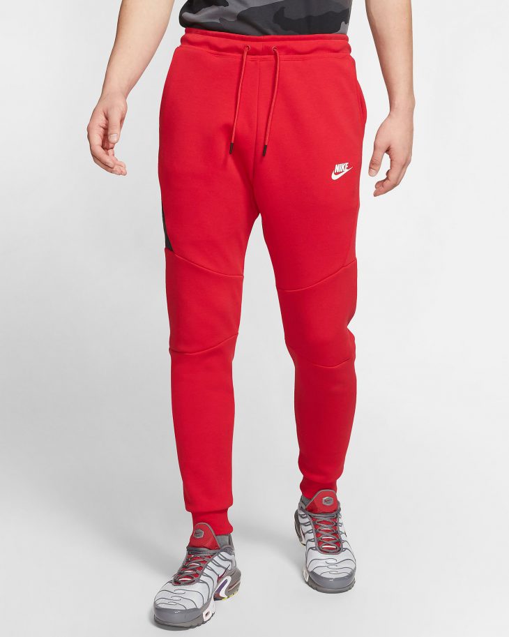 nike red tech fleece joggers