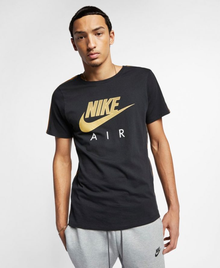 Nike Sportswear Metallic Gold T Shirts | SportFits.com