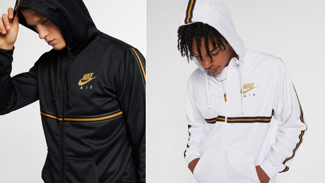 nike sportswear metallic gold club hoodie
