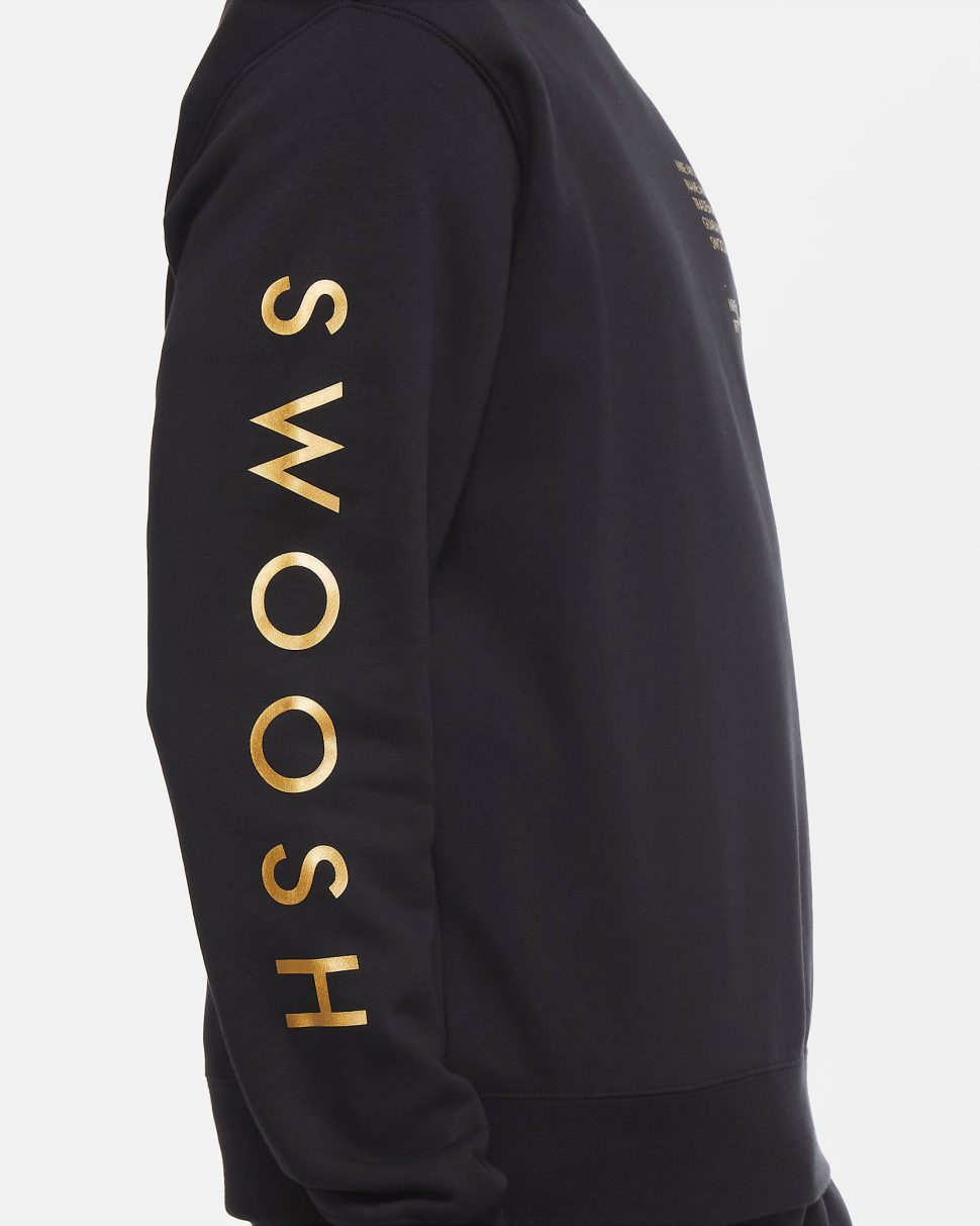 black and gold nike hoodie womens
