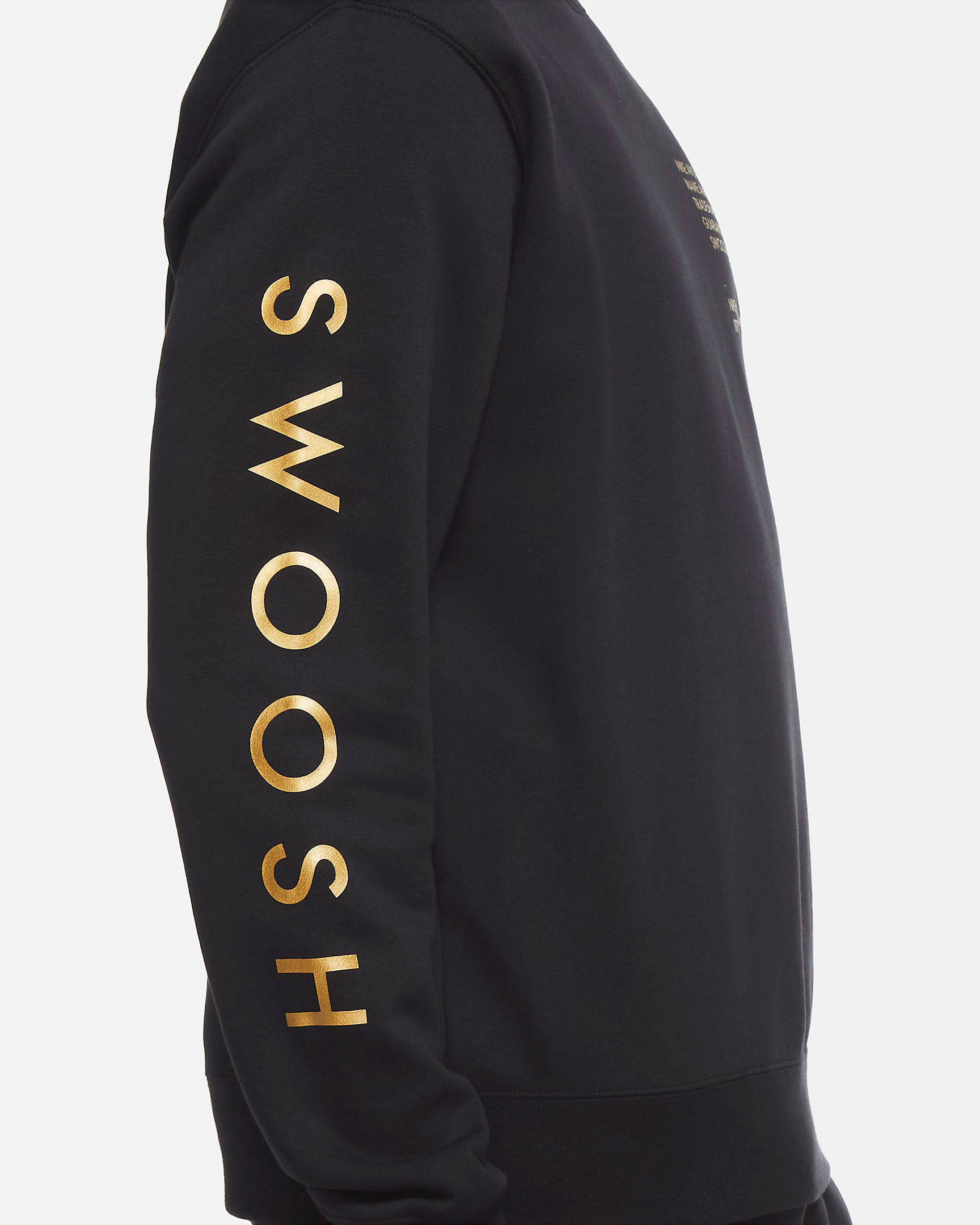 Nike Sportswear Swoosh Black Gold Hoodie and Sweatshirt | SportFits.com