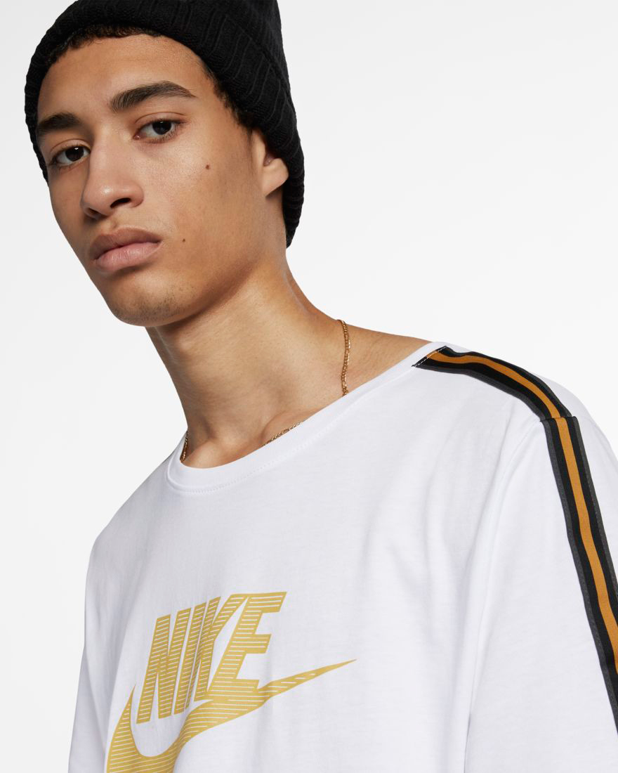 Nike Sportswear Metallic Gold T Shirts | SportFits.com