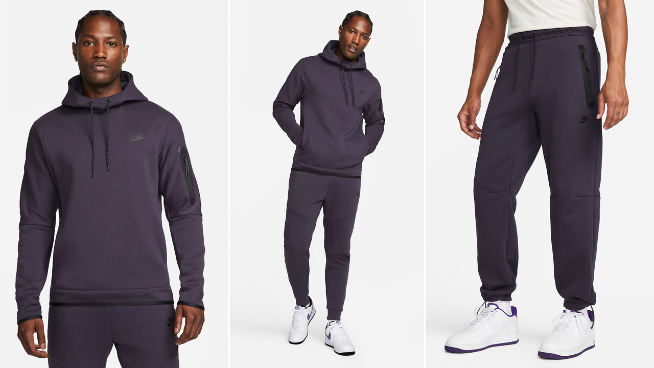 Nike Tech Fleece Hoodie and Pants Available in Cave Purple